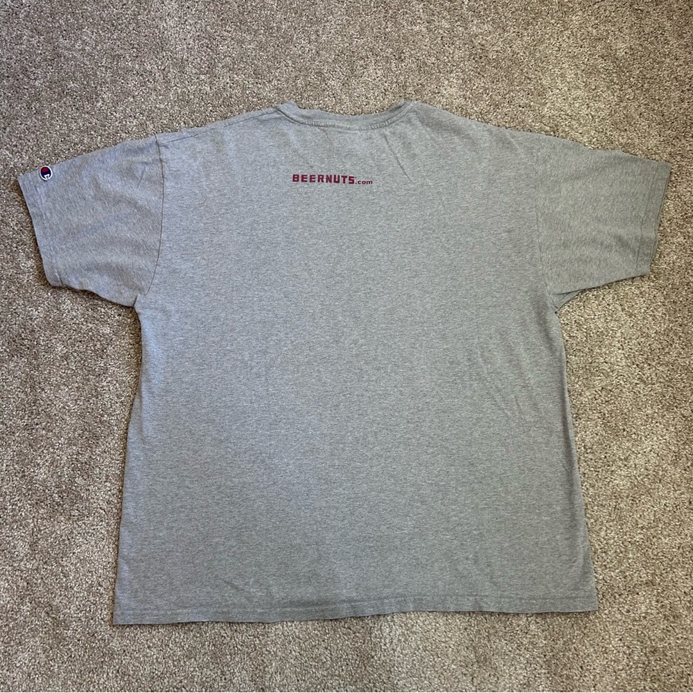 Vintage USA Champion Beer Nuts Brand Snacks Graphic T-Shirt XL Gray 90s Y2K - Picture 8 of 9